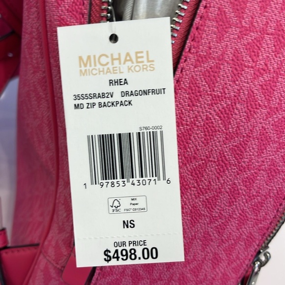 Michael Kors Rhea Medium Signature Logo Backpack
Dragonfruit
NWT